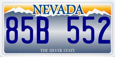 NV license plate 85B552
