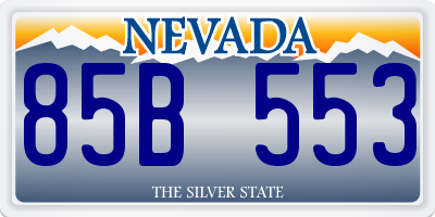 NV license plate 85B553