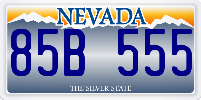 NV license plate 85B555