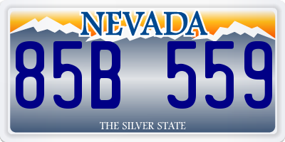 NV license plate 85B559