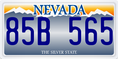NV license plate 85B565