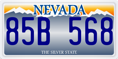 NV license plate 85B568