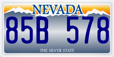 NV license plate 85B578