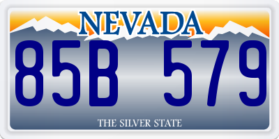 NV license plate 85B579