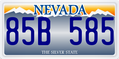 NV license plate 85B585
