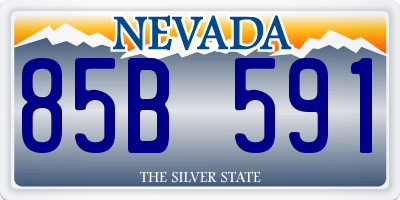 NV license plate 85B591