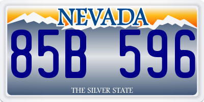 NV license plate 85B596