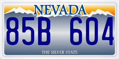 NV license plate 85B604