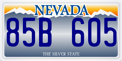 NV license plate 85B605