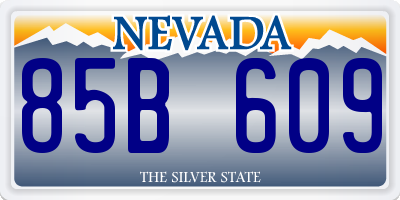 NV license plate 85B609