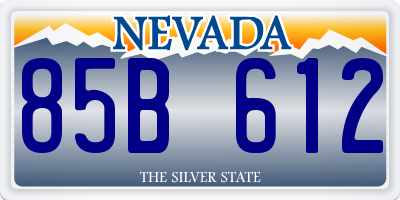 NV license plate 85B612