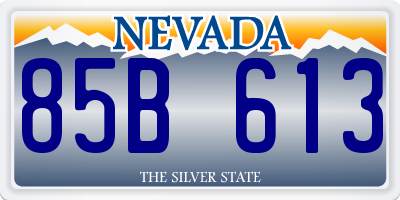 NV license plate 85B613