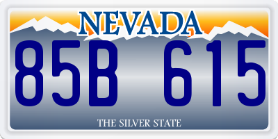 NV license plate 85B615