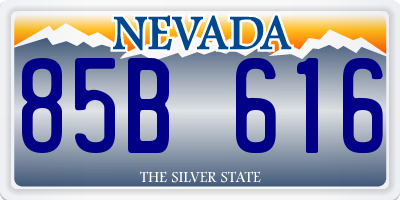 NV license plate 85B616