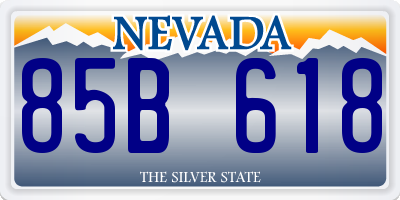 NV license plate 85B618