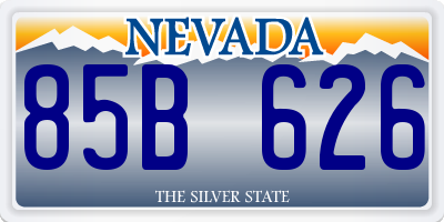 NV license plate 85B626