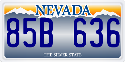 NV license plate 85B636
