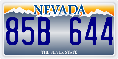 NV license plate 85B644