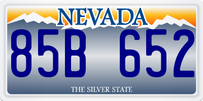 NV license plate 85B652