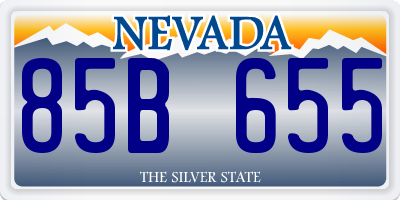 NV license plate 85B655