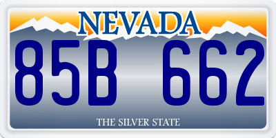 NV license plate 85B662
