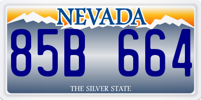 NV license plate 85B664