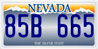 NV license plate 85B665