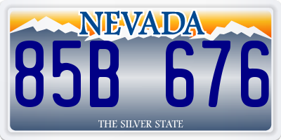 NV license plate 85B676