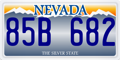 NV license plate 85B682