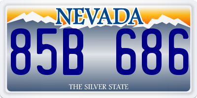 NV license plate 85B686