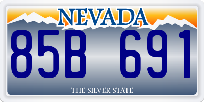 NV license plate 85B691