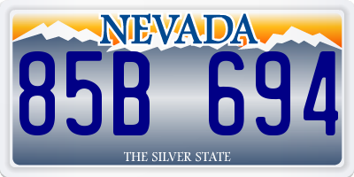 NV license plate 85B694