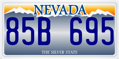 NV license plate 85B695