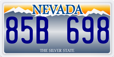 NV license plate 85B698
