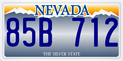 NV license plate 85B712