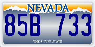 NV license plate 85B733