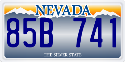 NV license plate 85B741