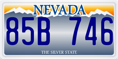 NV license plate 85B746