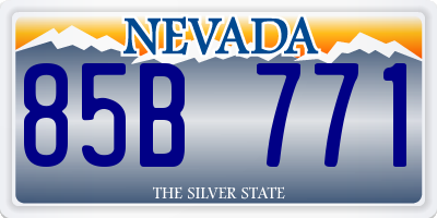 NV license plate 85B771