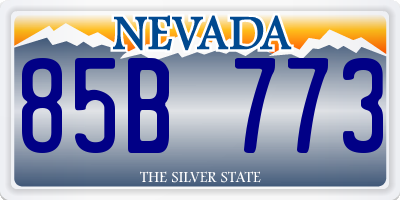 NV license plate 85B773