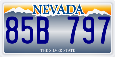 NV license plate 85B797