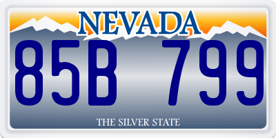 NV license plate 85B799
