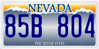 NV license plate 85B804