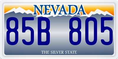 NV license plate 85B805
