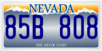 NV license plate 85B808