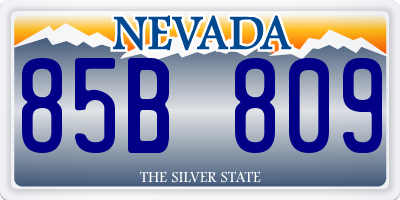 NV license plate 85B809