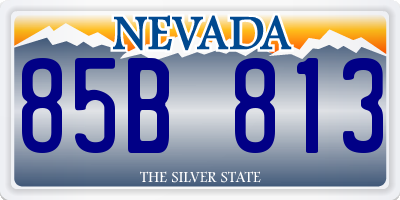NV license plate 85B813