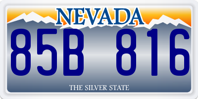 NV license plate 85B816