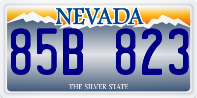 NV license plate 85B823