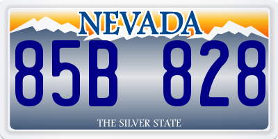 NV license plate 85B828